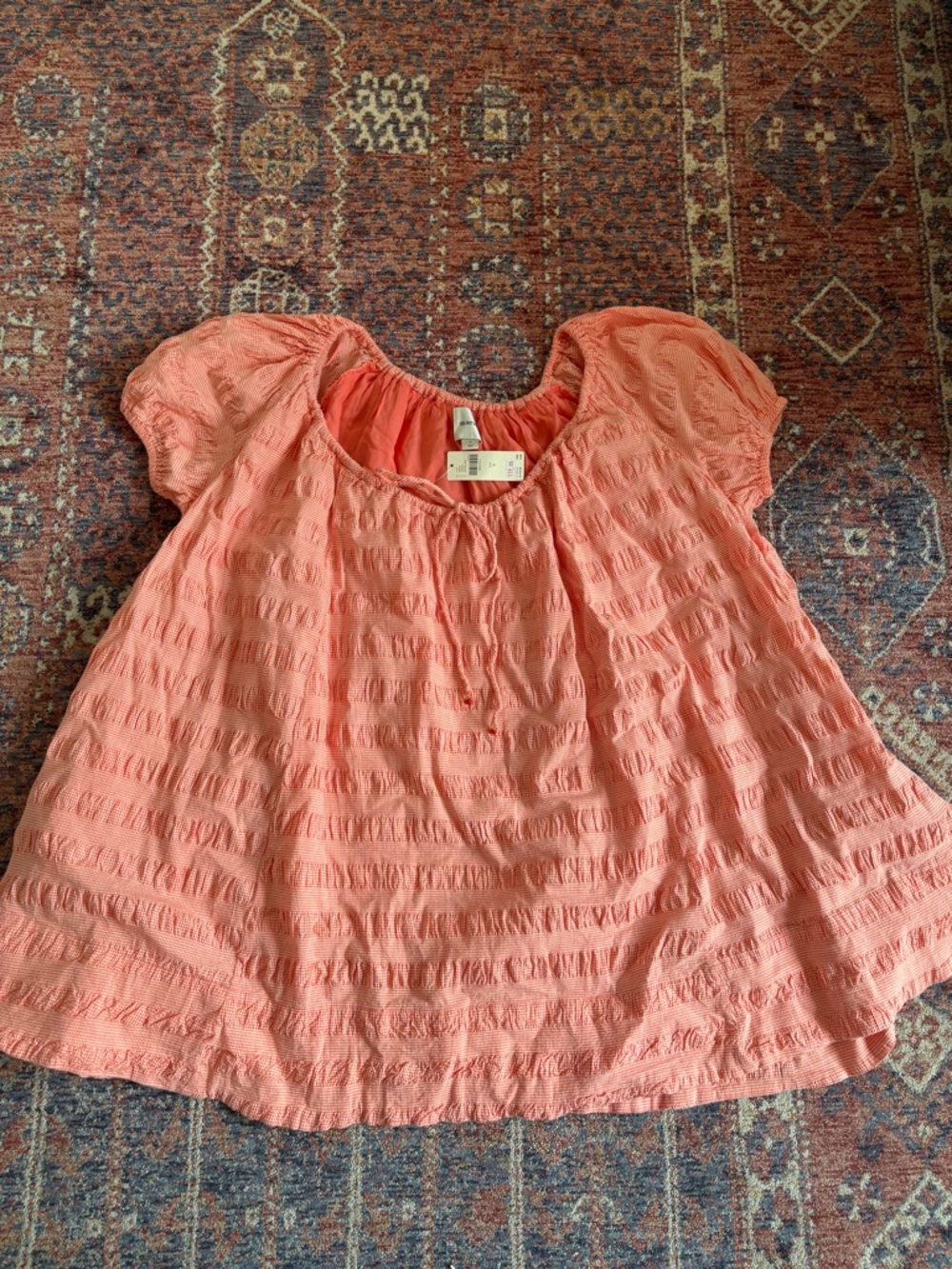 Anthropologie / Maeve NWT size small coral pink orange mini babydoll dress